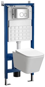 Set rezervor WC montat pe perete Roya Tinos 82CHR