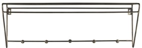 Polita metalica cu 5 carlige BROOKLYN 19x63cm