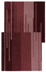 Covor burgundy țesut manual din lână 120x180 cm Split Ombre Shaped – Flair Rugs