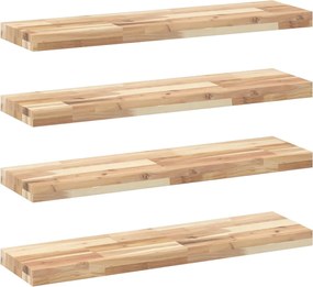 vidaXL Rafturi suspendate 4 buc. 80x20x4 cm lemn masiv acacia netratat