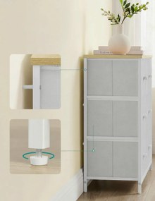 Comoda cu sertare HESTO 80x71 cm, stejar/alb