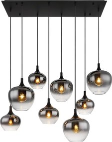 Globo 15548-8H - Candelabru suspendat pe cablu MAXY 8xE27/40W/230V negru