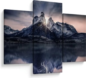 Tablou lacul cu munte (90x60 cm)