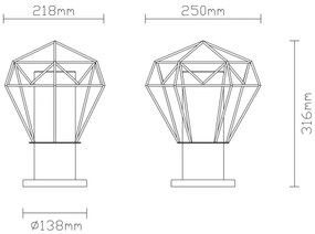 Lampă de exterior Globo 31358 HORACE 1xE27/15W/230V IP44