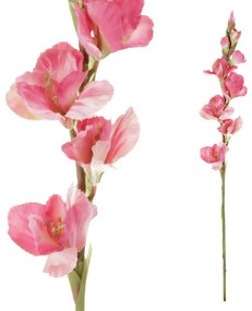 Floare artificială Gladiola roz, 10 x 85 x 10 cm