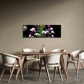 Tablou cu floare (cu ceas) (90x30 cm)