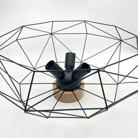 Brilagi - Plafonieră WOODY BASKET 3xE27/60W/230V, diam. 60 cm, stejar