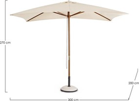 Umbrelă de soare bej 200x300 cm Syros – Bizzotto