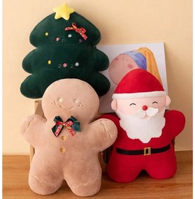 Perna decorativa din catifea in forma de brad MERRYLY, verde