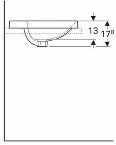 Lavoar semiincastrat Geberit Variform rotund cu preaplin 48 cm