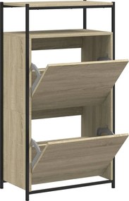 vidaXL Pantofar, stejar sonoma, 60x34x112 cm, lemn compozit