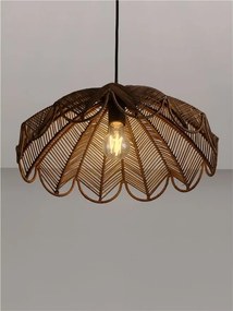 Lustra suspendata stil natural ratan maro FLARE