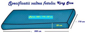 Fotoliu King Size, Material Textil - Good Old News