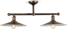 BRILAGI - Lampă suspendată pe tijă FORGE 2xE27/60W/230V cupru/patină