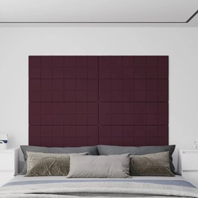 Panouri de perete 12 buc. violet 90x30 cm textil 3,24 m   12, Violet, 90 x 30 cm