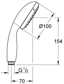 Pachet baterie cada/dus cu termostat Grohe Grohtherm 800(34567000) + para de dus mono Grohe New Tempesta(27852001)