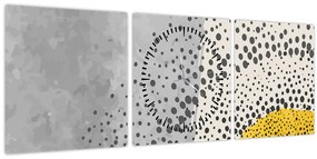 Tablou - pictură abstractă de plajă N⁰3 (cu ceas) (90x30 cm)