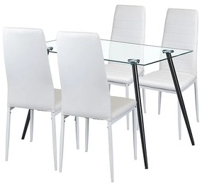 Set de sufragerie Cruz 4+1 alb