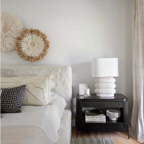Veioza, Lampa de masa din ceramica alba Ewing