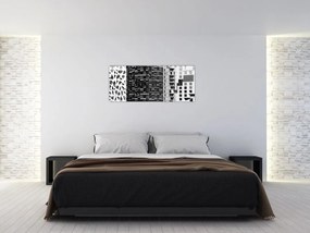 Tablou cu arhitectura alb neagră (120x50 cm)