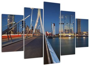 Tablou - Amurg în Rotterdam, Olanda (150x105 cm)