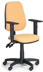 Scaun de lucru Alex cu cotiere, galben
