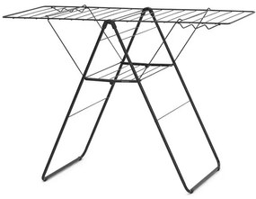 Uscator de rufe Brabantia Hangon 1004165, 20 m, 6 umerase, Reglabil, Blocare copii, Negru/mat