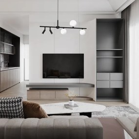 Lustră pe cablu SIRIO 5xG9/25W/230V neagră