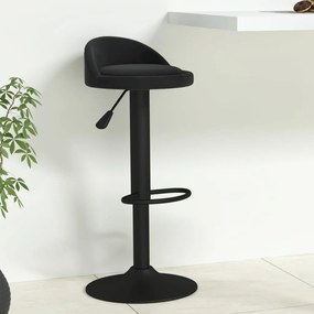 vidaXL Scaun de bar, negru, catifea