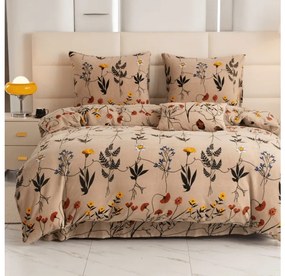Lenjerie de pat din microplush HERBARIU bej Dimensiune lenjerie de pat: 2 buc 70 x 90 cm | 200 x 220 cm