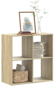 vidaXL Bibliotecă, stejar sonoma, 68,5x32x68,5 cm, lemn prelucrat