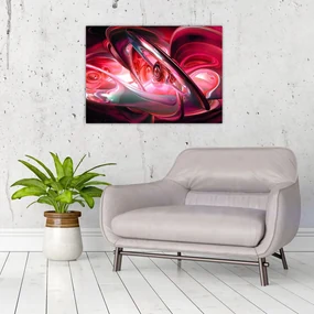 Tablou fractalilor în roșu (70x50 cm), în 40 de alte dimensiuni noi