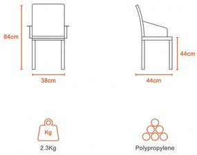 Scaun din ratan Brown 52 x 56 x 84 cm