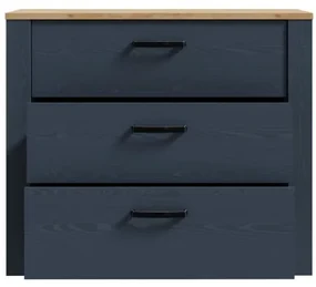 Comoda Boho Stejar Riviera Si Stejar Bleumarin, 101.6 Cm