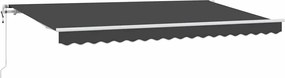 vidaXL Cortina Retractabilă Antracit 350 x 200 cm țesătură
