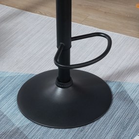 HOMCOM Set de 2 Scaune de Bar cu Înălțime Reglabilă, Bază Metalică și Șezut din Catifea, 51.5x57.5x93-114.5 cm, Gri | Aosom Romania