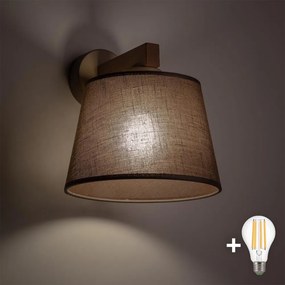 BRILAGI - Lampă de perete LED LATTE SABIA 1xE27/15W/230V pin/maro