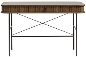 Birou cu aspect de lemn de stejar 60x120 cm Nola – Unique Furniture