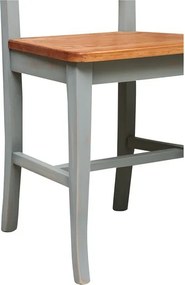 Scaun, L45 43 H92 cm, cu sezut din lemn masiv