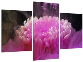 Tablou cu floare în fum roz (90x60 cm)