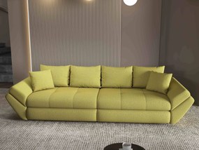 Canapea extensibilă dumonde cu ladă de depozitare si sezut confortabil din spuma high-density, Loana Enjoy Verde 300x100 cm