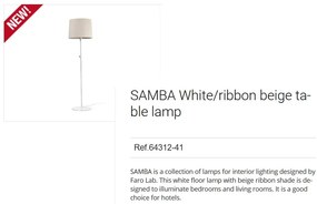 Lampadar / Lampa de podea modern design elegant SAMBA alb/bej 64312-41