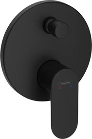 Baterie cada - dus incastrata Hansgrohe Rebris S negru mat