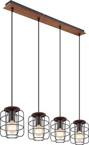 Globo 54037-4H - Lustră WILLA pe cablu, 4xE27/40W/230V