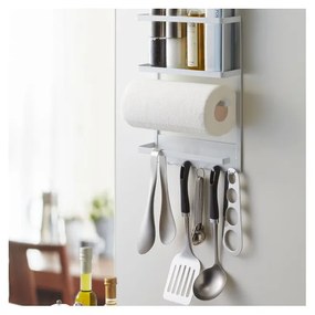 Suport magnetic YAMAZAKI Tower Magnetic Side Rack, mare, alb