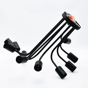 Lustră aplicată TRINITY 10xE27/15W/230V negru