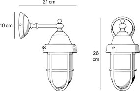 Aplica de perete exterior design rustic Grid