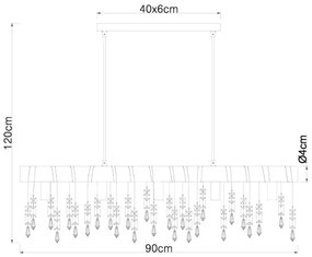 Globo 15532-5H - Lustră suspendată pe cablu KIRA 5xE14/40W/230V negru/maro
