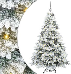 vidaXL Brad de Crăciun artificial cu 300 LED Alb 180 cm PE și PVC