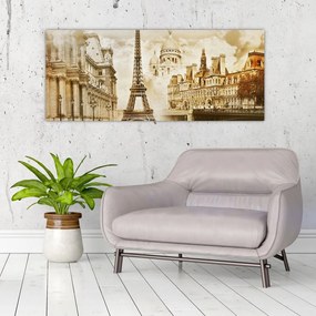 Tablou - Monumente din Paris (120x50 cm)